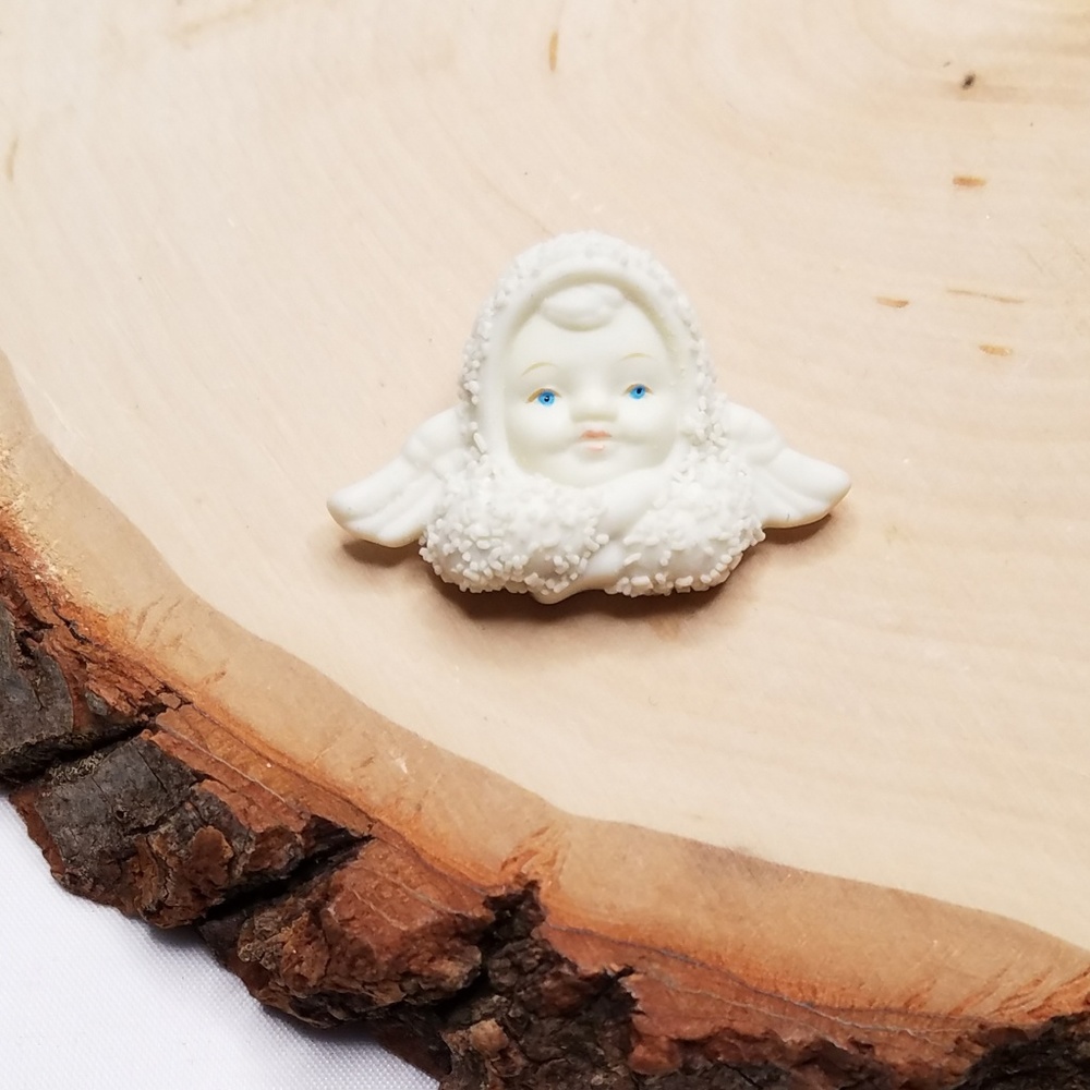 1997 Vintage Snowbaby Porcelain Child Angel Brooch